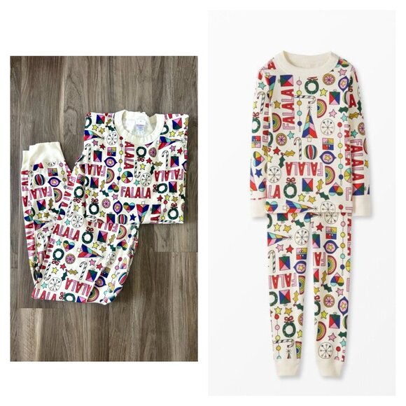 Hanna Andersson Womens XXL FaLaLa‎ Holiday Christmas Cotton Long John Pajama Set - Picture 1 of 12